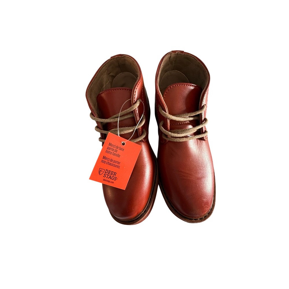 Deer Stags Ballard Red Leather Chukka‎ Boots Kids Size 11M